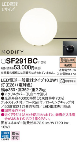 Panasonic LED  SF291BC ᥤ̿