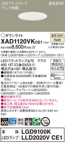 Panasonic 饤 XAD1120VKCE1 ᥤ̿