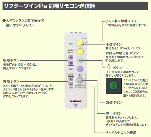 パナソニック電工 PANASONIC シーリングライト HFAZ7748 リモコンで上下するあかり リフターツインPa リモコン付き | 商品紹介 |  照明器具の通信販売・インテリア照明の通販【ライトスタイル】