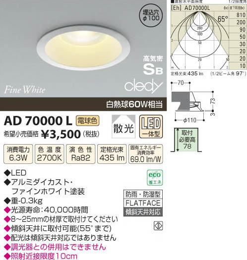特定の-コイズミ照•明 XD93106 LEDベースダウンライト 埋込φ100 Anti