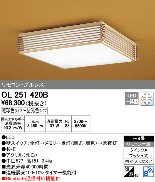 ODELIC オーデリック シーリングライト OL251420B | 商品紹介 | 照明