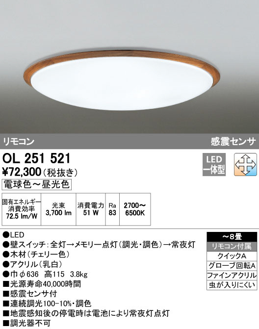 ODELIC オーデリック シーリングライト OL251521 | 商品紹介 | 照明