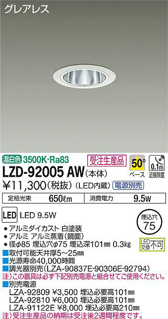 LZD-92005AW LEDベースダウンライト 埋込穴φ75 LZ0.5C 白熱灯100W相当 グレアレス 40° 温白色 大光電機 施設照明  天井照明 tJcQ4FDzVZ, 照明、電球 - www.shillelaghquarries.ie