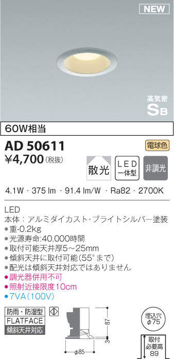 コイズミ照明 ガーデンライト TWINLOOKS 電球色 黒色 AU45501L - 4