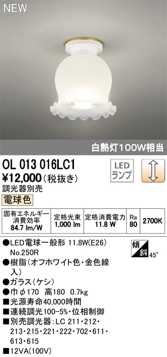 ODELIC オーデリック 小型シーリングライト OL013016LC1 | 商品紹介