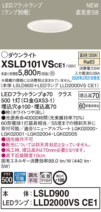 Panasonic LEDフラットランプ LLD21001CE1 9点セット オンラインストア