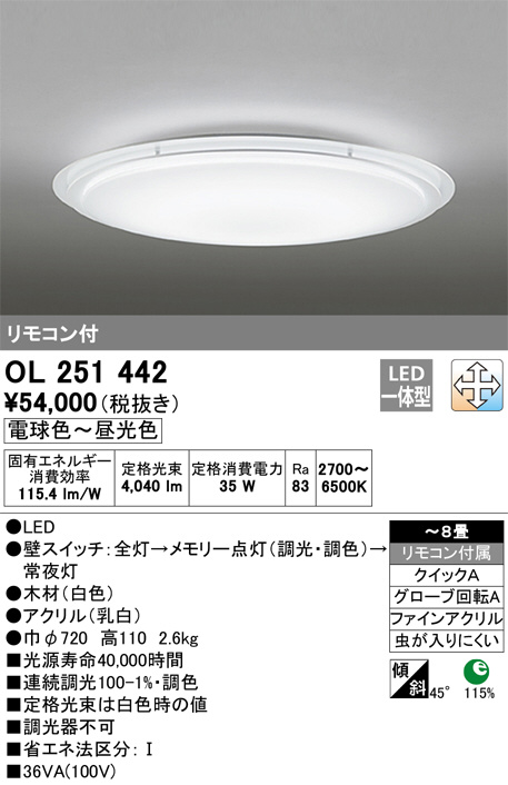 ODELIC オーデリック シーリングライト OL251442 | 商品紹介 | 照明