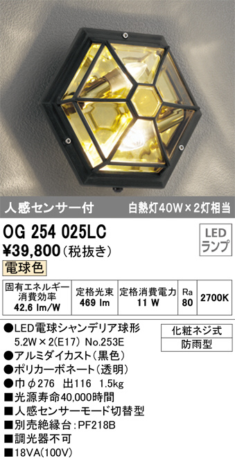 ODELIC オーデリック エクステリアライト OG254025LC | 商品紹介