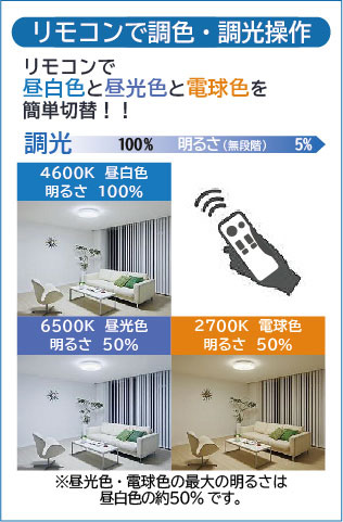 DAIKO 大光電機 調色シーリング DCL-41104 | 商品紹介 | 照明器具の