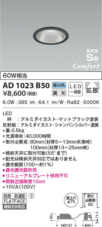 【新品】コイズミ　埋め込み式　LEDダウンライト　３個セット売り